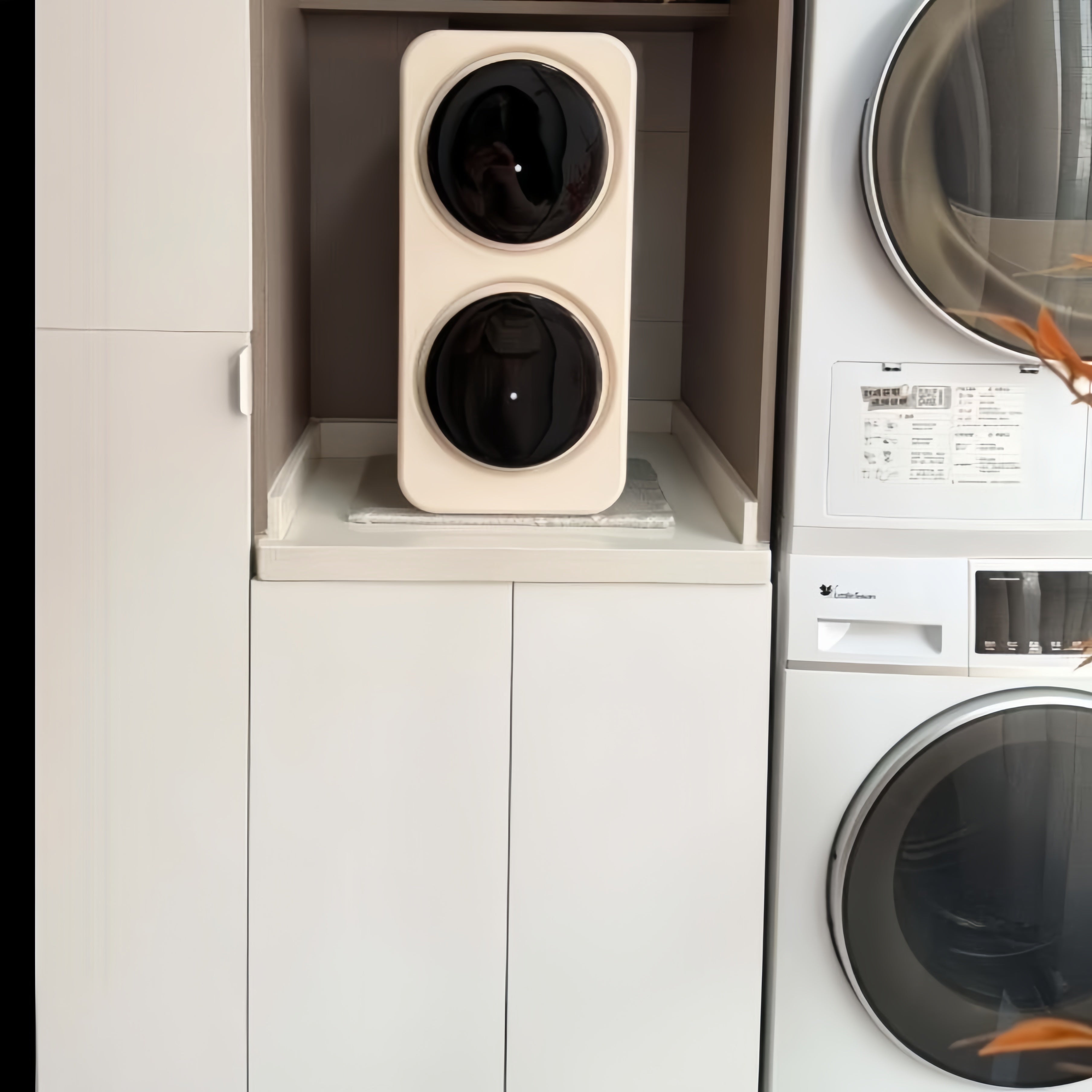 White Dual-Drum Washer/Dryer Combo (All-in-One, Compact, Desktop or Wall-Mount)